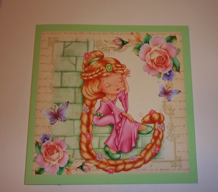 Beautiful Long Haired Girl 8x8 Mini Kit by Cornelia Orgahs