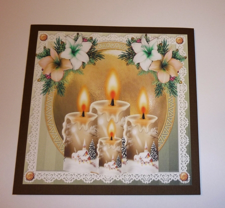 Beautiful Golden Candles & Flowers 8x8 Mini Kit by Cornelia Orgahs