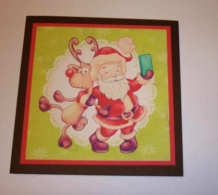 SANTA SELFIE CHRISTMAS TOPPER by Cornelia Orgahs