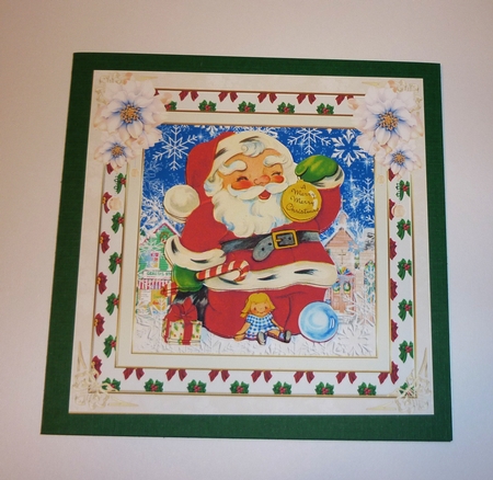 Santa Is Here Vintage Topper by Cornelia Orgahs