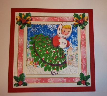 Christmas Winter Wishes Vintage Topper by Cornelia Orgahs