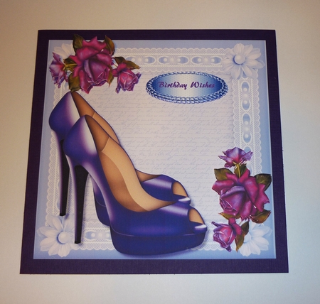 Sstunning Lilac Shoes and   Roses  by Cornelia Orgahs