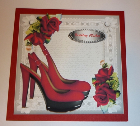 Sexy Red Shoes and   Roses  by Cornelia Orgahs
