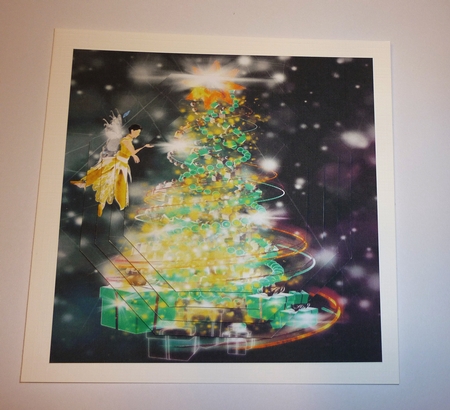 Yule Tide Magic - Sugar Plum Fairy & The Glowing Christmas Tree 3 - 3D Decoupage Unique Design kit + Insert & Gift Tag by Cornelia Orgahs