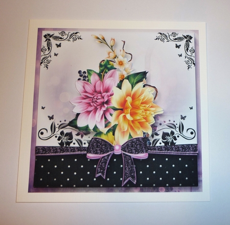 The Gift Of Dahlias 8x8 by Cornelia Orgahs