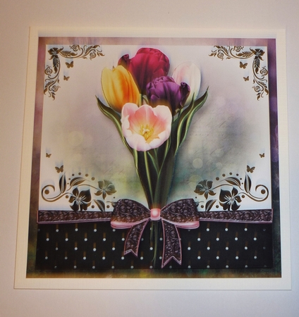 The Gift Of Spring Tulips 8x8 by Cornelia Orgahs
