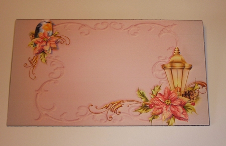 Christmas Robin & Flowers Money Wallet by Cornelia Orgahs