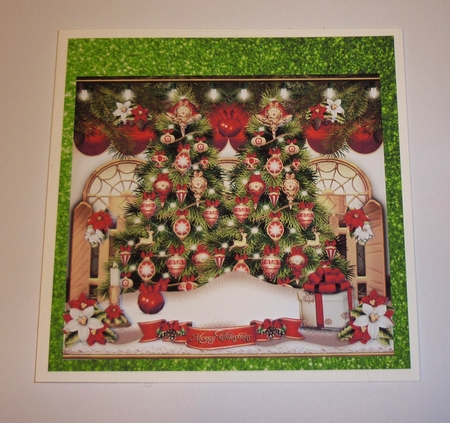 Santa Claus with Polar Bear Card by Cornelia Orgahs
