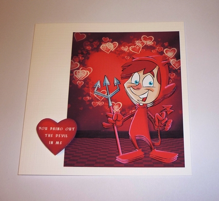 YOU BRING OUT THE DEVIL IN ME VALENTINE TOPPER by Cornelia Orgahs
