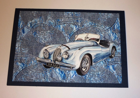Vintage Map backing paper - blue by Cornelia Orgahs
