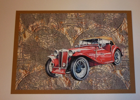 Transport Decoupage - Classic Cars by Cornelia Orgahs