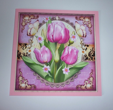 Spring Summer Lilac Tulips Card Mini Kit by Cornelia Orgahs