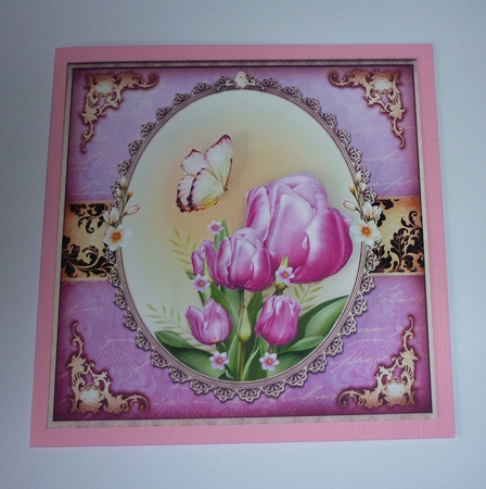 Spring Summer Lilac Tulips Card Mini Kit by Cornelia Orgahs