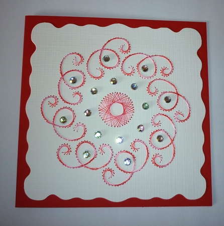 ED181 Red mandala by Cornelia Orgahs