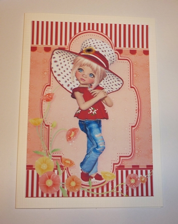 Sweet Little Poppies A5 Card Front & Topper by Cornelia Orgahs