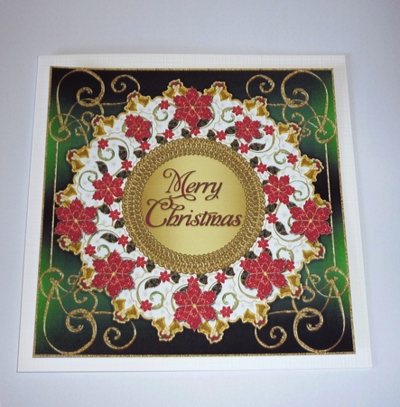 Christmas Wreath Large Square Topper 4 by Cornelia Orgahs