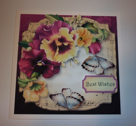Sheet Music Plaque - Vintage Pansies by Cornelia Orgahs