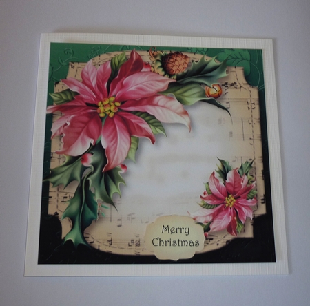 Sheet Music Christmas - Pink Poinsettias by Cornelia Orgahs