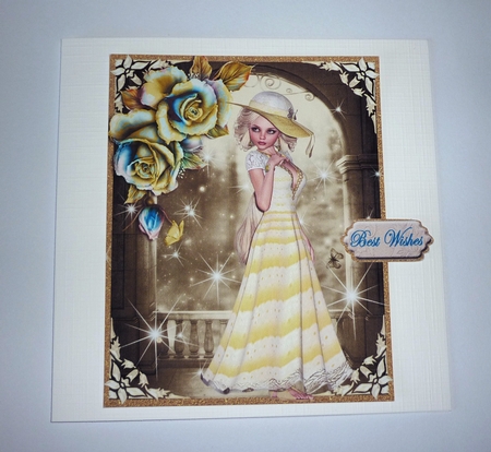 Best Wishes - Elegant Lady #9- For lots of occasions by Cornelia Orgahs
