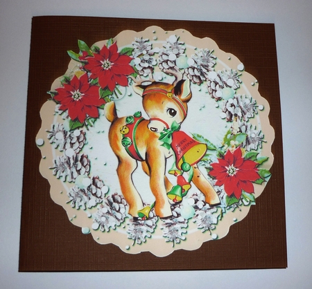 Vintage Reindeer Christmas 1 by Cornelia Orgahs