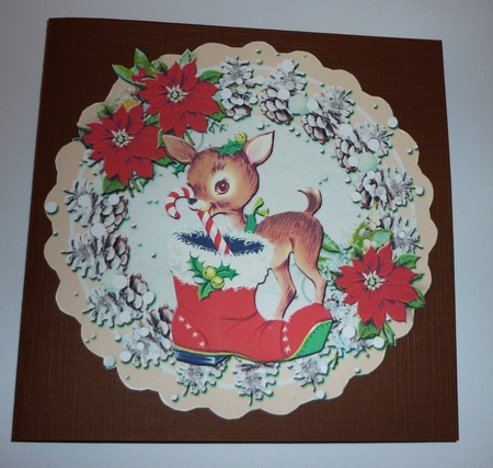 Vintage Reindeer Christmas 3 by Cornelia Orgahs