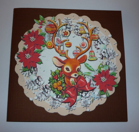 Vintage Reindeer Christmas 4 by Cornelia Orgahs
