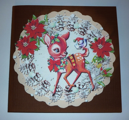 Vintage Reindeer Christmas 6 by Cornelia Orgahs