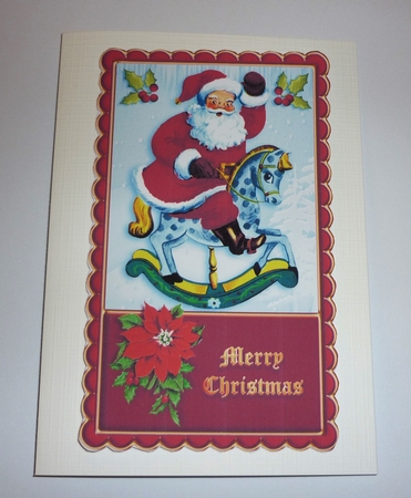 Santa Claus 4x7 Card Front Topper 2 by Cornelia Orgahs
