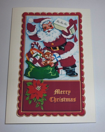 Santa Claus 4x7 Card Front Topper 3 by Cornelia Orgahs