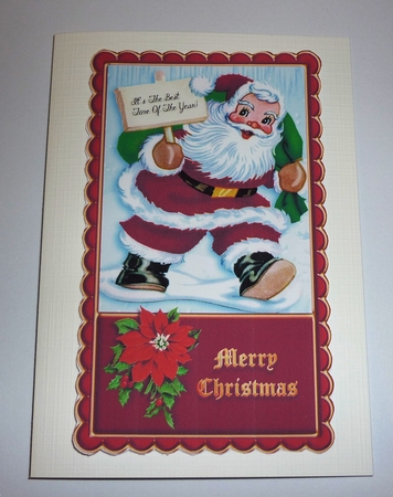 Santa Claus 4x7 Card Front Topper 4 by Cornelia Orgahs