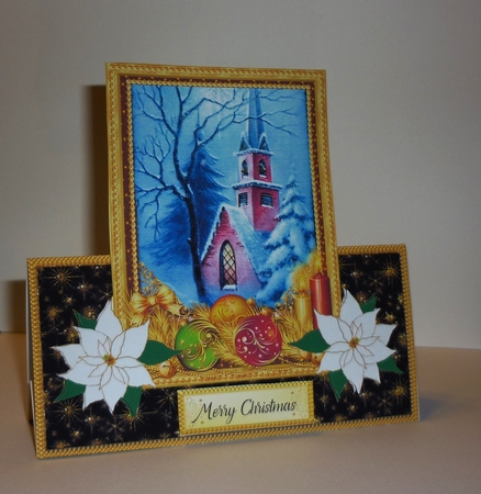 Vintage Christmas Church Tent Card Mini kit.1 by Cornelia Orgahs