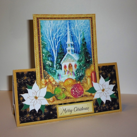 Vintage Christmas Church Tent Card Mini kit.3 by Cornelia Orgahs