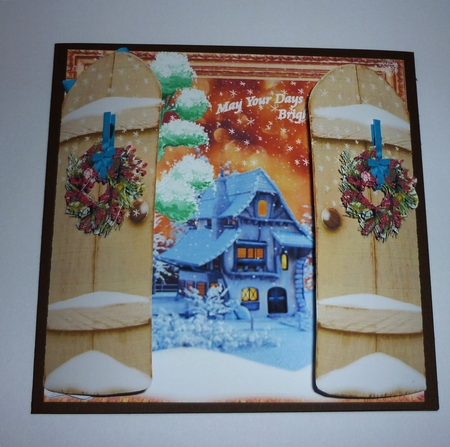6x6 THROUGH GARDEN GATES MERRY & BRIGHT CHRISTMAS UNISEX  by Cornelia Orgahs