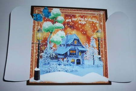 6x6 THROUGH GARDEN GATES MERRY & BRIGHT CHRISTMAS UNISEX  by Cornelia Orgahs