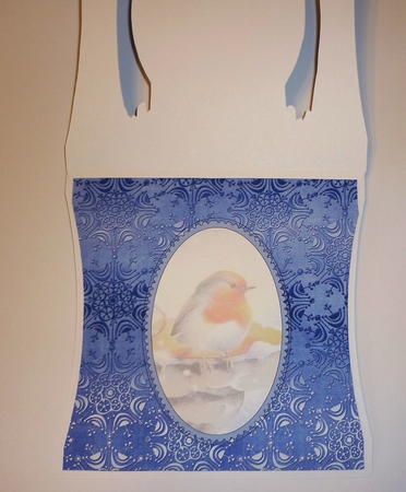 Blue Robin Stand Up Cut Out 3D Christmas Card Kit by Cornelia Orgahs