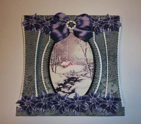 Winter Walk Stand Up Cut Out 3D Christmas Card Kit by Cornelia Orgahs