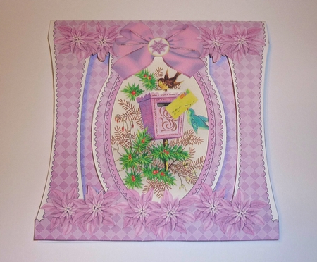 Christmas Postbox Stand Up Cut Out 3D Christmas Card Kit by Cornelia Orgahs