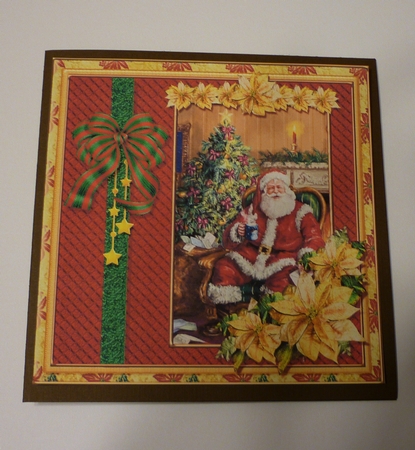 GOLD Happy Holidays Vintage Santa 2 by Cornelia Orgahs