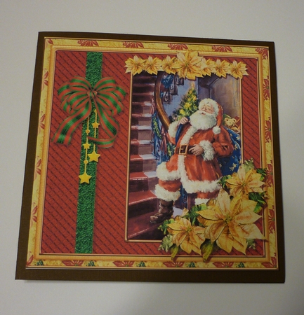 GOLD Happy Holidays Vintage Santa 4 by Cornelia Orgahs