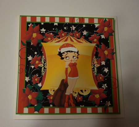 Happy Christmas Betty Boop Style 2 by Cornelia Orgahs