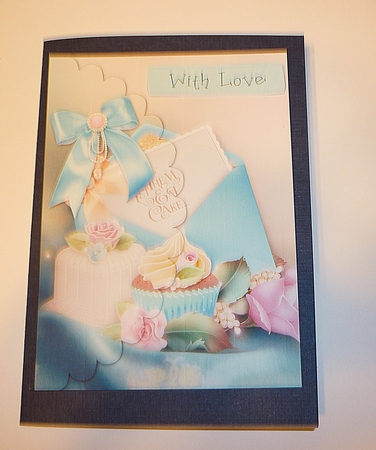 Tiffany Wedding cake mock envelope card sheet by Cornelia Orgahs