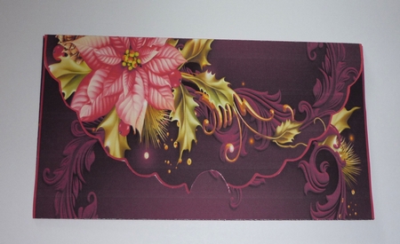 Christmas Poinsettia gift money wallet by Cornelia Orgahs
