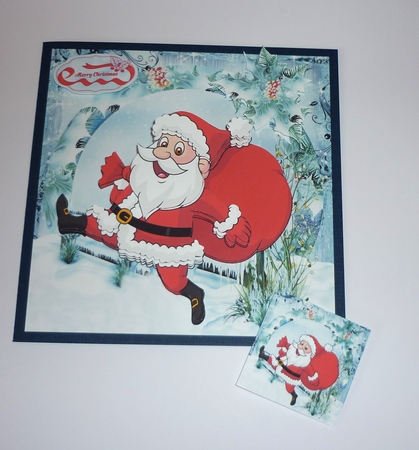 Santa Jumping for Joy by Cornelia Orgahs