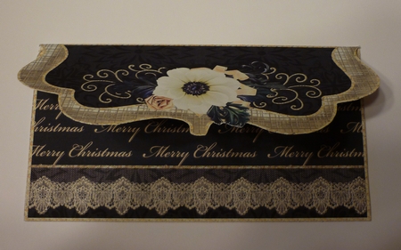 Holiday Black and Gold Gift Voucher 3 by Cornelia Orgahs