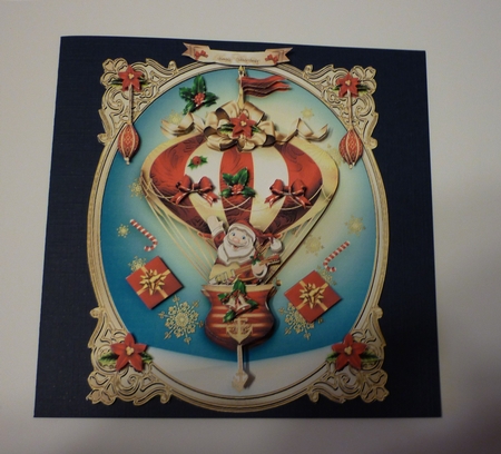 Christmas Hot Balloon with Happy Santa Claus by Cornelia Orgahs