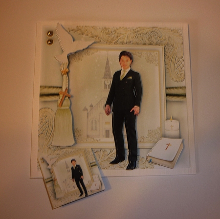 Confirmation Older Teen Boy Dark Hair Card Front Kit by Cornelia Orgahs