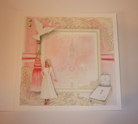Communion Older Teen blonde Card Front Kit by Cornelia Orgahs