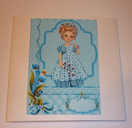 Sweet Little Jade A5 Card Front, Topper & Decoupage by Cornelia Orgahs