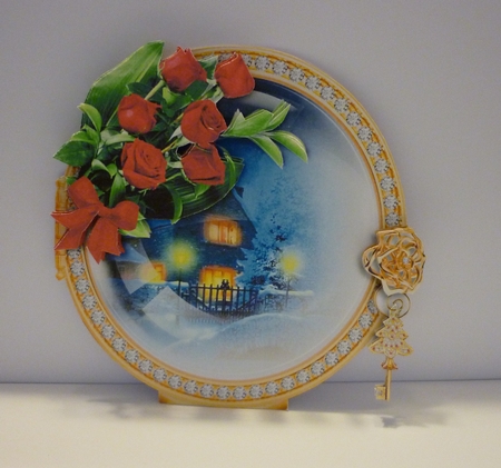 Diamond Christmas - House by the bridge by Cornelia Orgahs