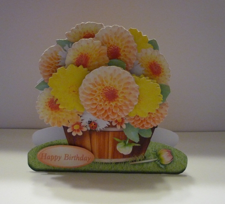 Dahlias - Flower Barrel Card Mini Kit by Cornelia Orgahs
